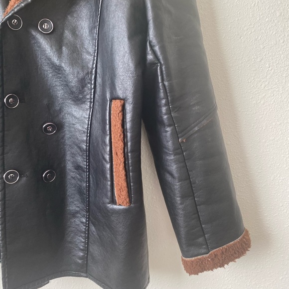 Vintage Sherpa Lined Leather Jacket - Picture 3 of 11